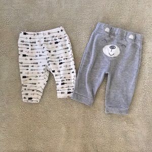 Two baby sweat pants, hardly worn.